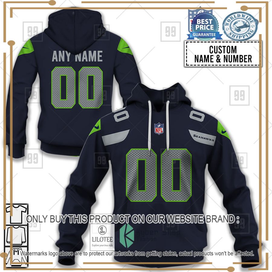personalized nfl seattle seahawks home jersey shirt hoodie 1 7236