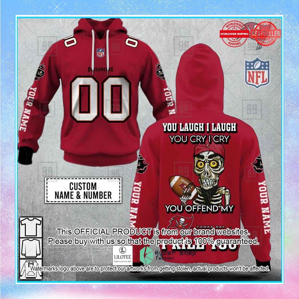 personalized nfl tampa bay buccaneers you laugh i laugh jersey hoodie supergift99 1 738