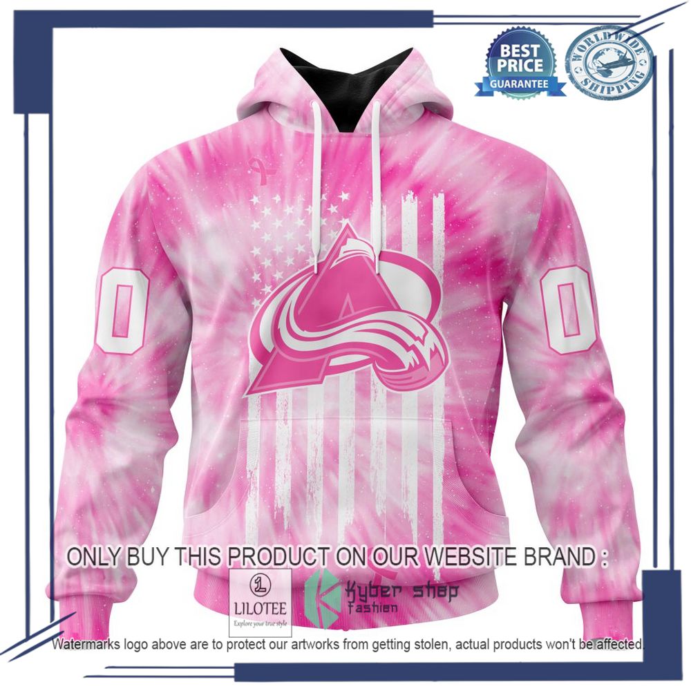Personalized NHL Colorado Avalanche Special Pink Tie Dye Hoodie, Shirt 19
