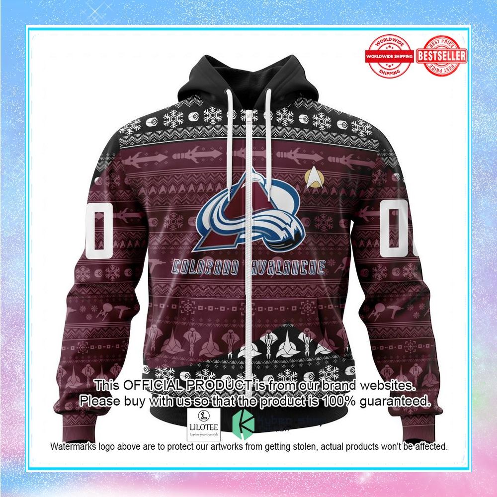 personalized nhl colorado avalanche star trek shirt hoodie 2 169