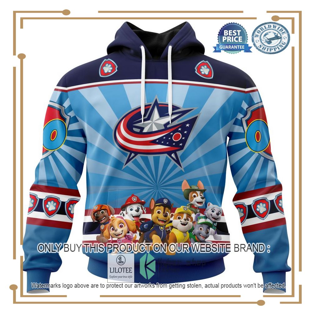 Personalized NHL Columbus Blue Jackets Special Paw Patrol 3D Shirt, Hoodie 18