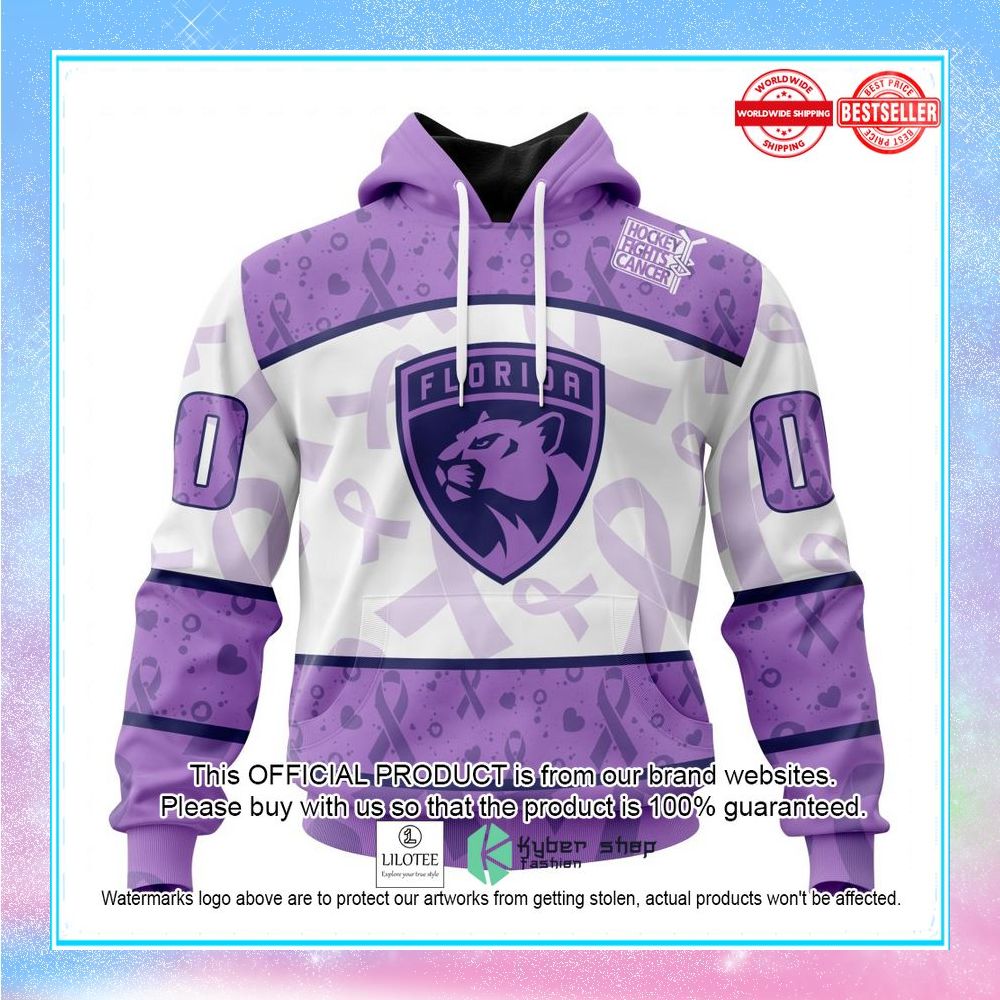 personalized nhl florida panthers special lavender fight cancer shirt hoodie 1 936
