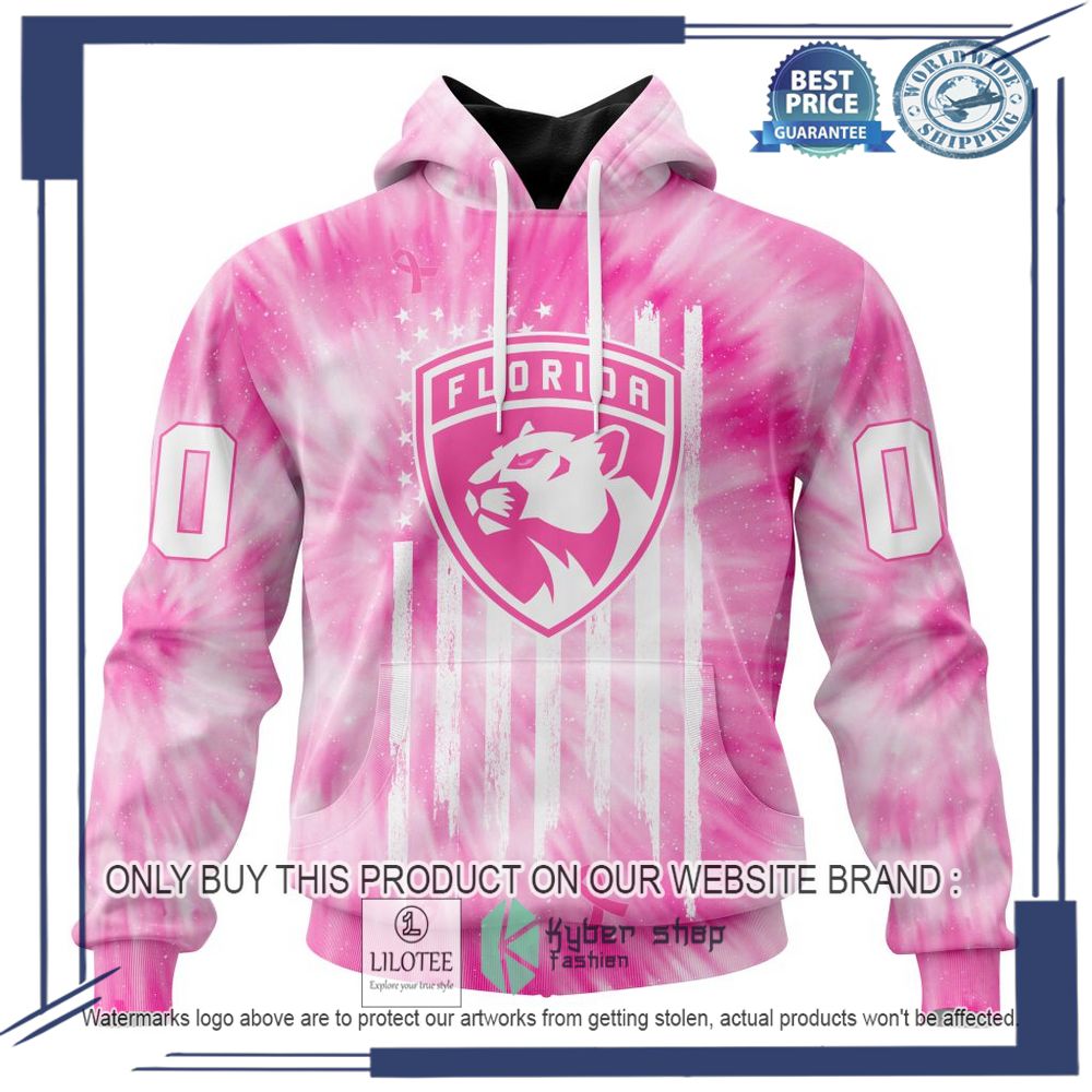 Personalized NHL Florida Panthers Special Pink Tie Dye Hoodie, Shirt 19