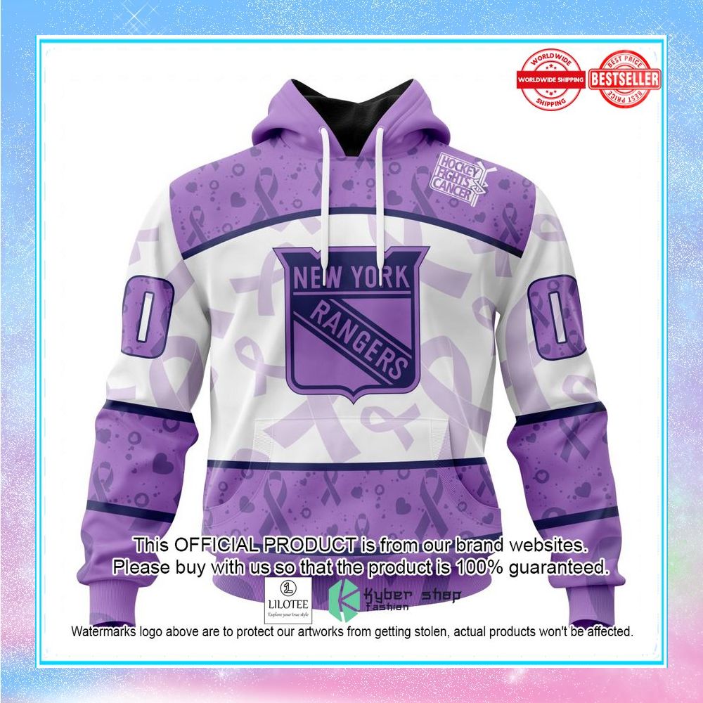 personalized nhl new york rangers special lavender fight cancer shirt hoodie 1 767