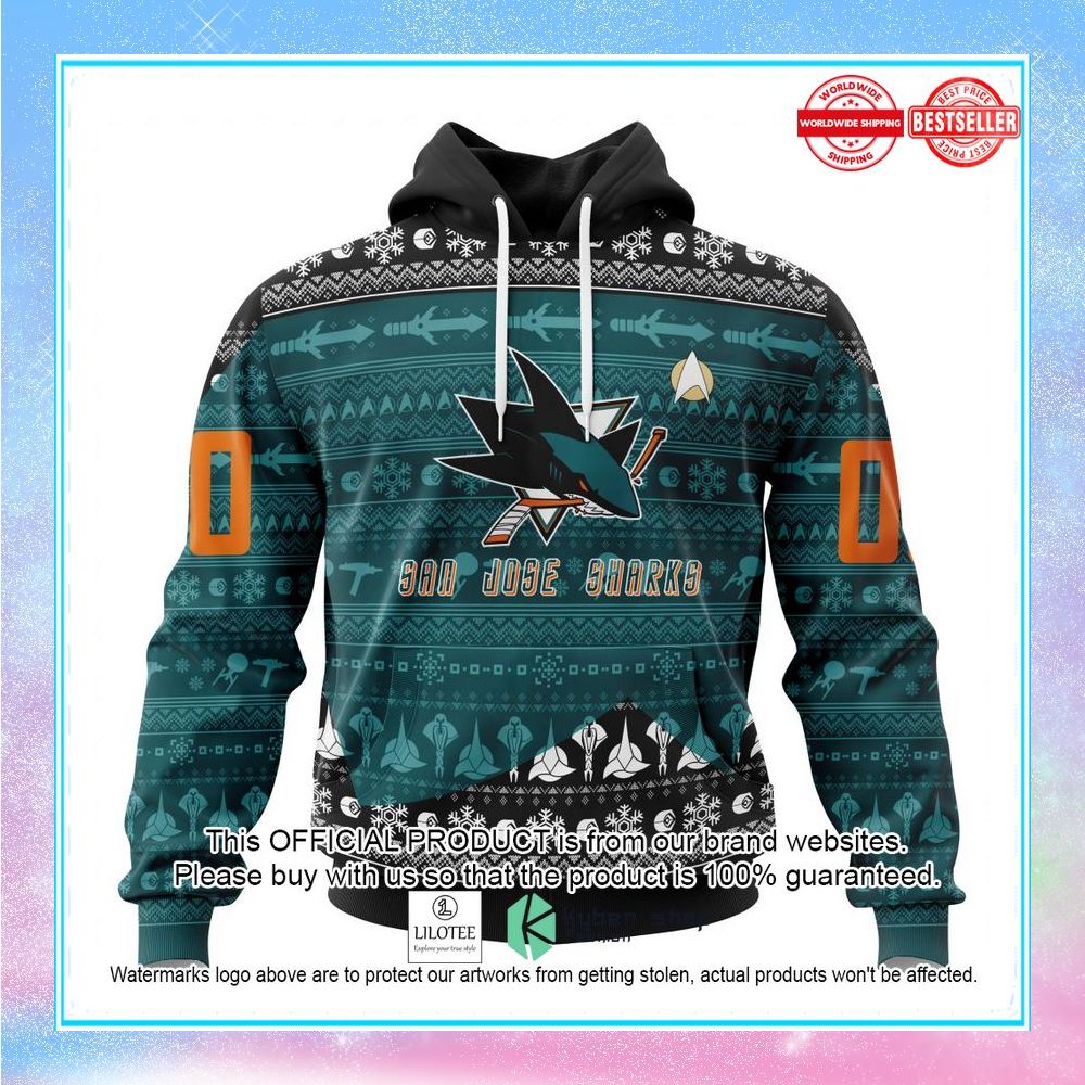 personalized nhl san jose sharks star trek shirt hoodie 1 328