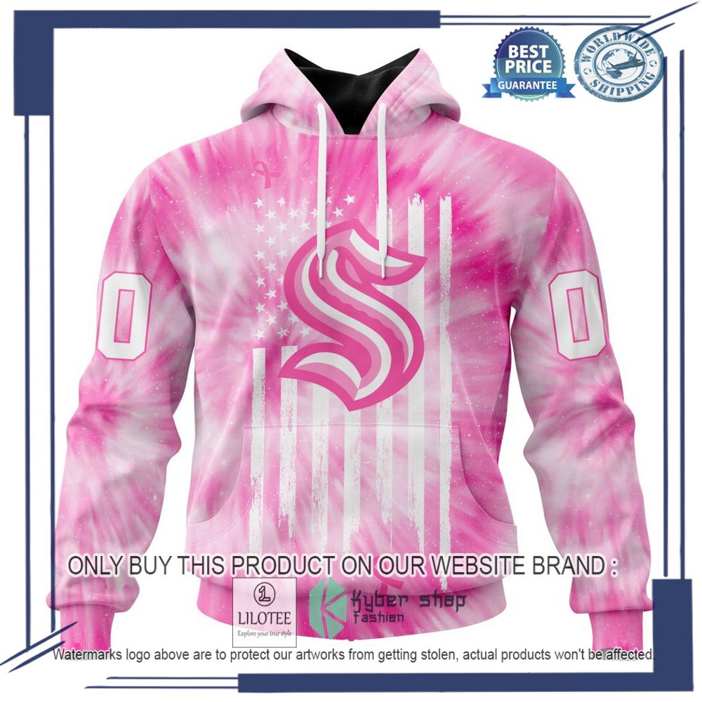 Personalized NHL Seattle Kraken Special Pink Tie Dye Hoodie, Shirt 19