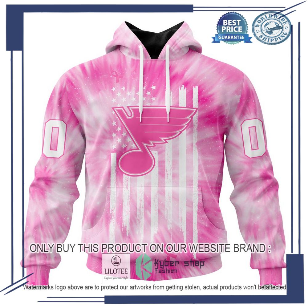 Personalized NHL St Louis Blues Special Pink Tie Dye Hoodie, Shirt 18