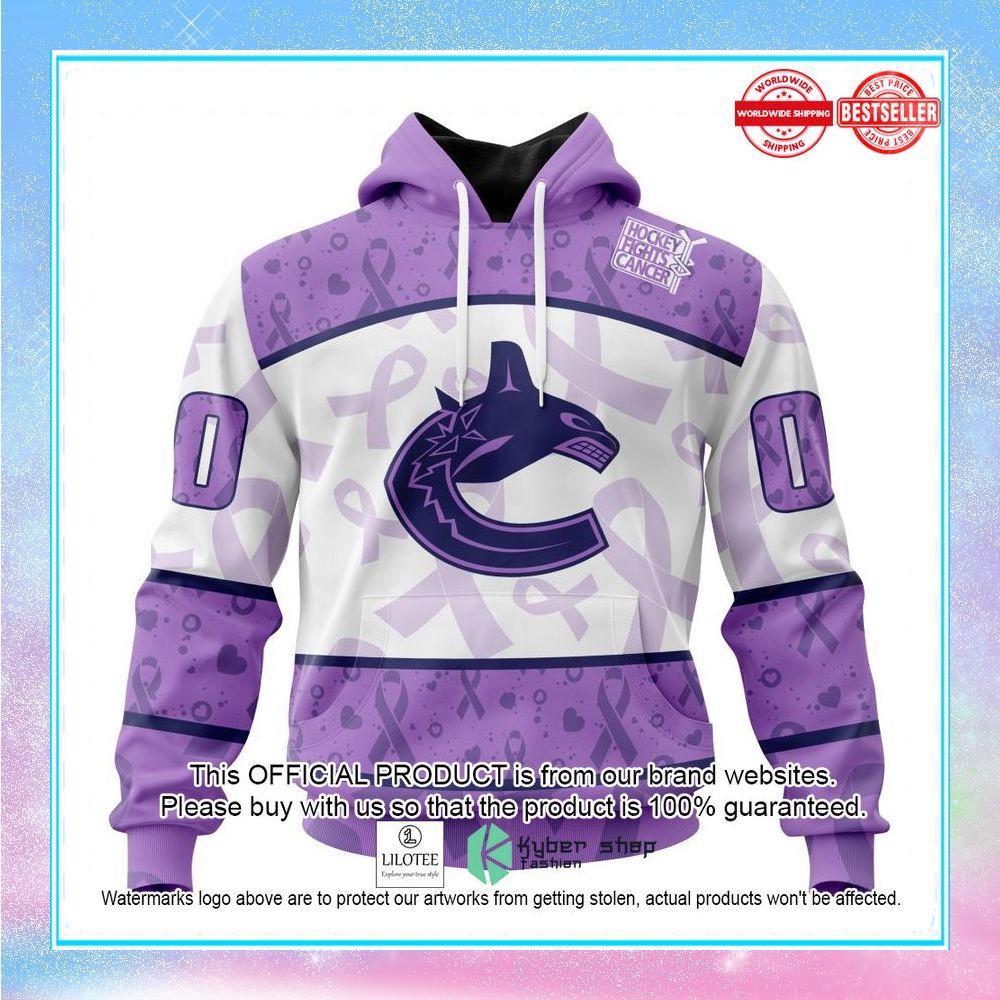 personalized nhl vancouver canucks special lavender fight cancer shirt hoodie 1 57
