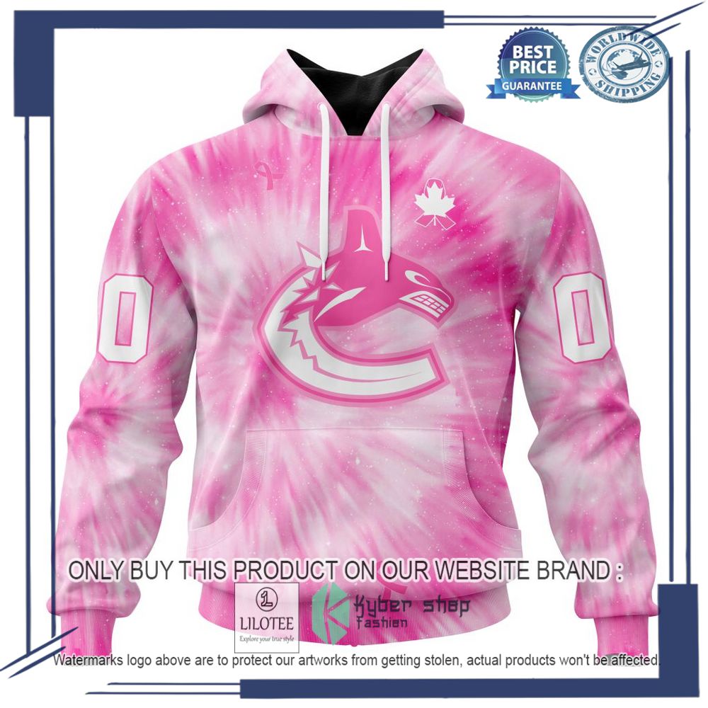 Personalized NHL Vancouver Canucks Special Pink Tie Dye Hoodie, Shirt 19
