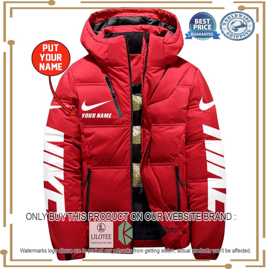 personalized nike red down jacket pants 1 63547