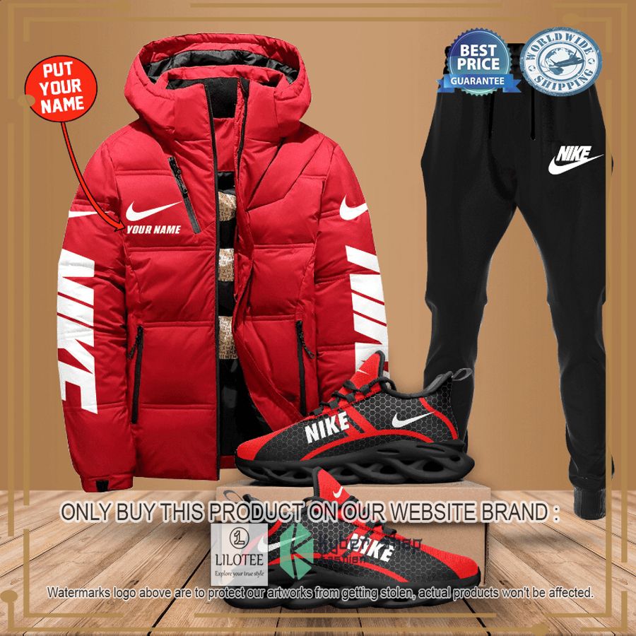 personalized nike red down jacket pants 2 10313