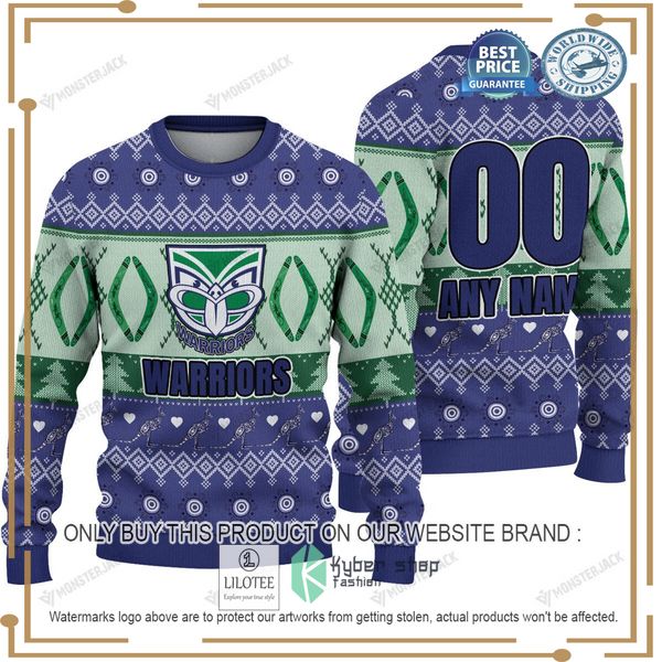 personalized nrl new zealand warriors christmas sweater 1 51756