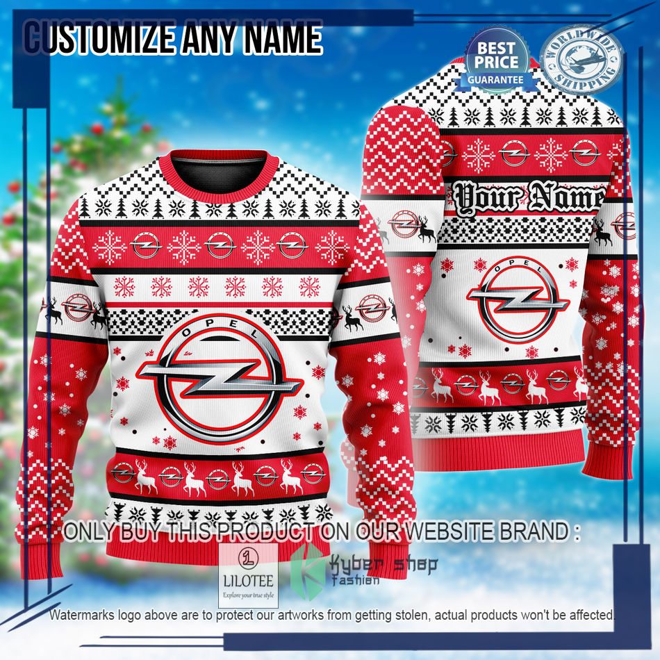 personalized opel custom ugly christmas sweater 1 58377