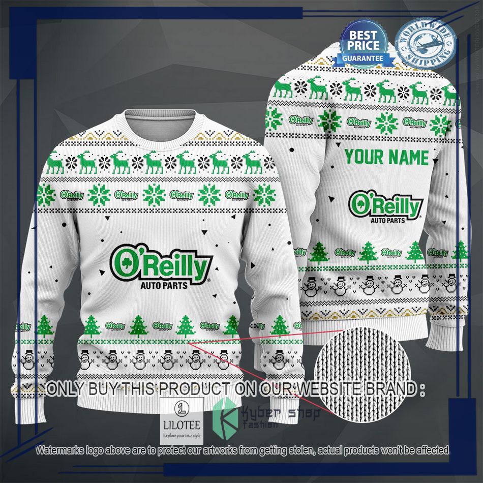 personalized oreilly auto parts white christmas sweater hoodie sweater 2 78342
