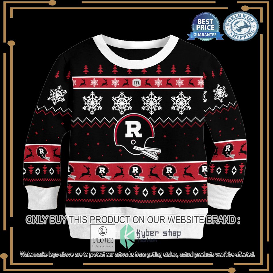 personalized ottawa rough riders christmas sweater 2 25460