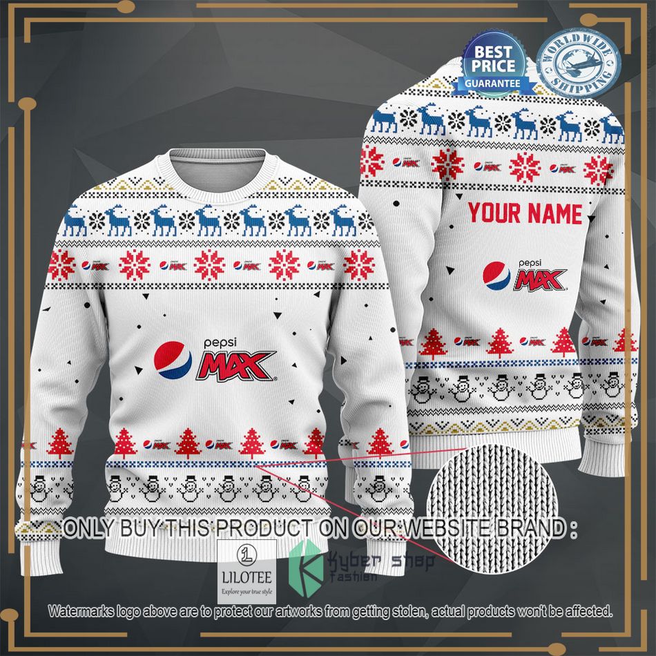 personalized pepsi max white sweater hoodie sweater 2 56183