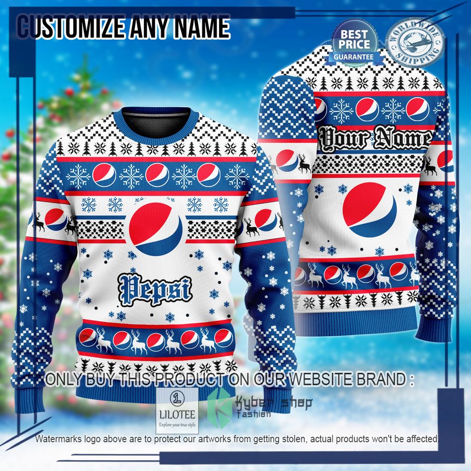 personalized pepsi ugly christmas sweater 1 44650