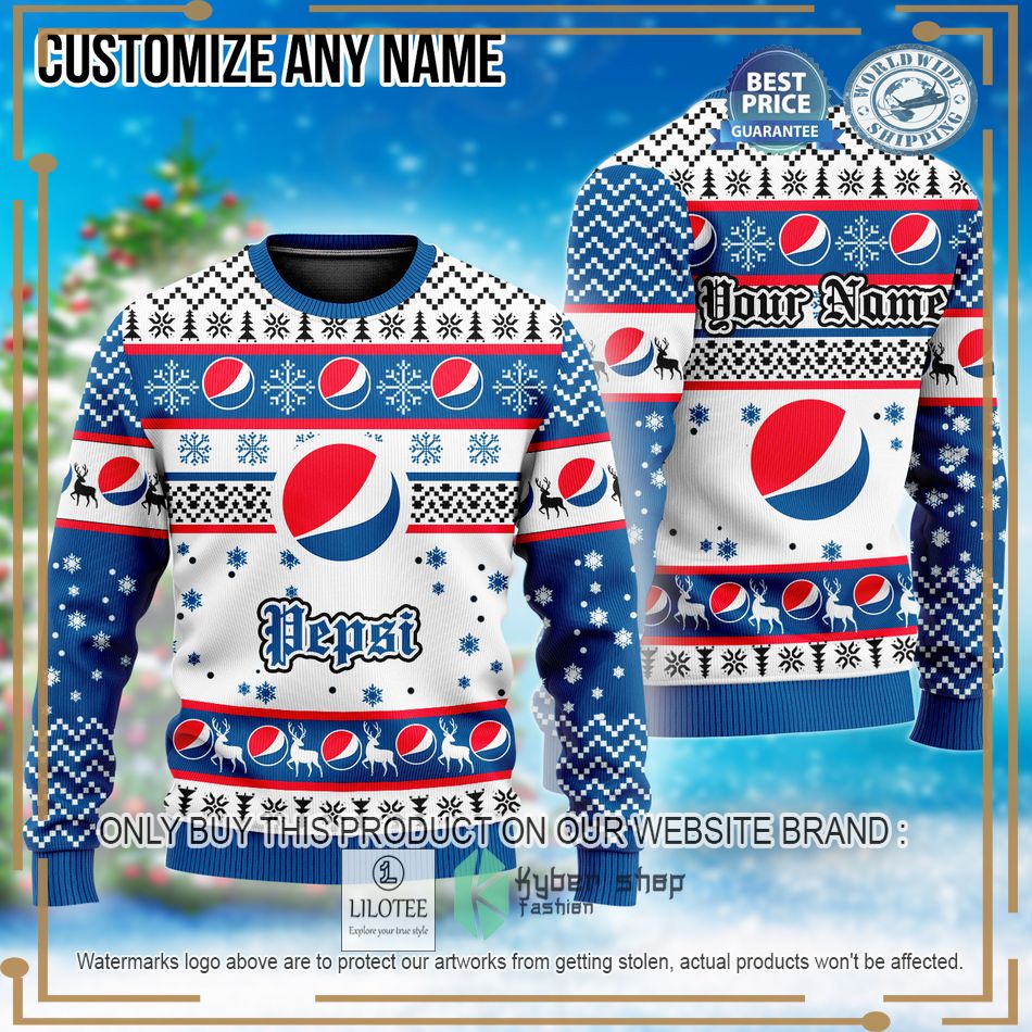 personalized pepsi ugly christmas sweater 1 55078