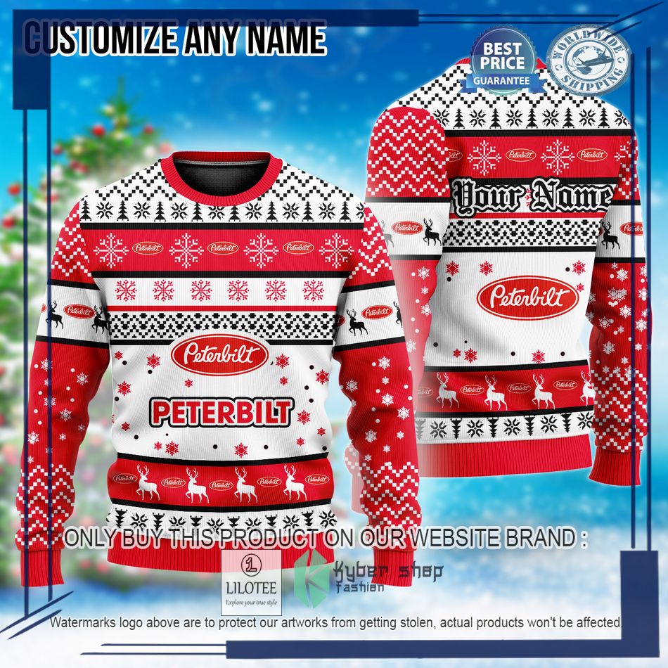 personalized peterbilt christmas sweater 1 91187