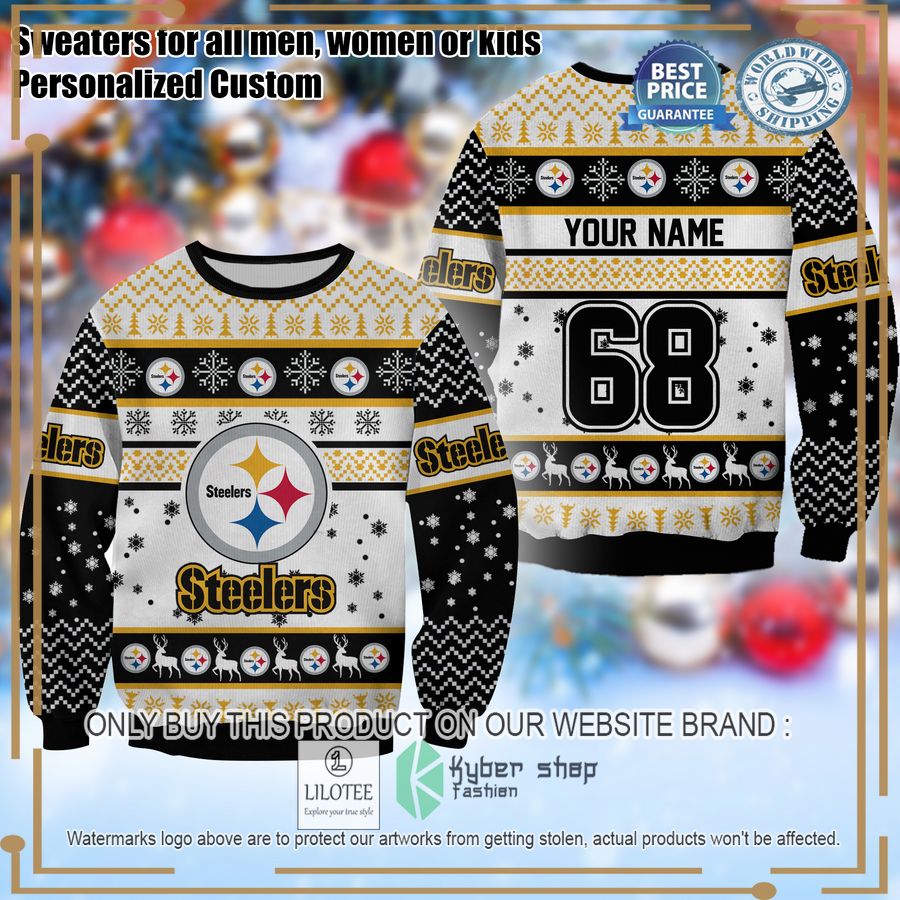 personalized pittsburgh steelers christmas sweater 1 11360