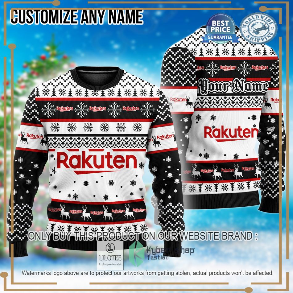 personalized rakuten custom ugly christmas sweater 1 2024