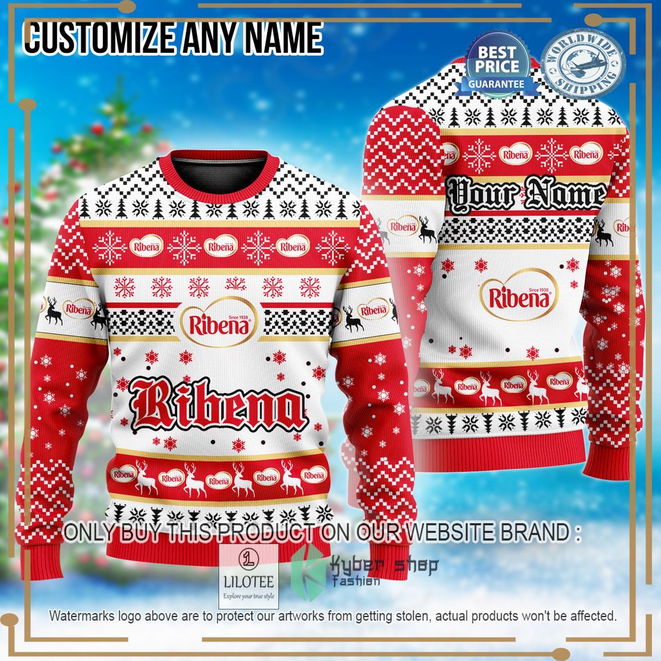 personalized ribena ugly christmas sweater 1 75754