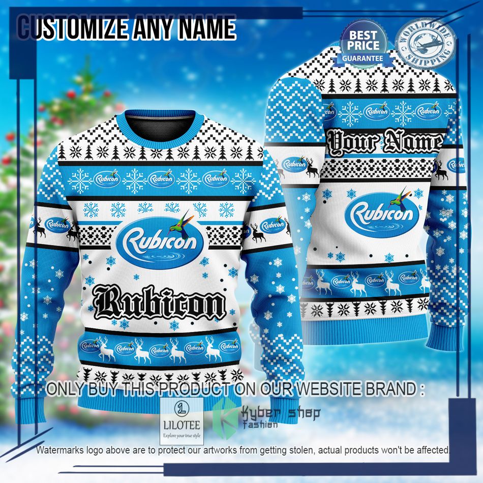 personalized rubicon sparkling fruit drink christmas sweater 1 6205