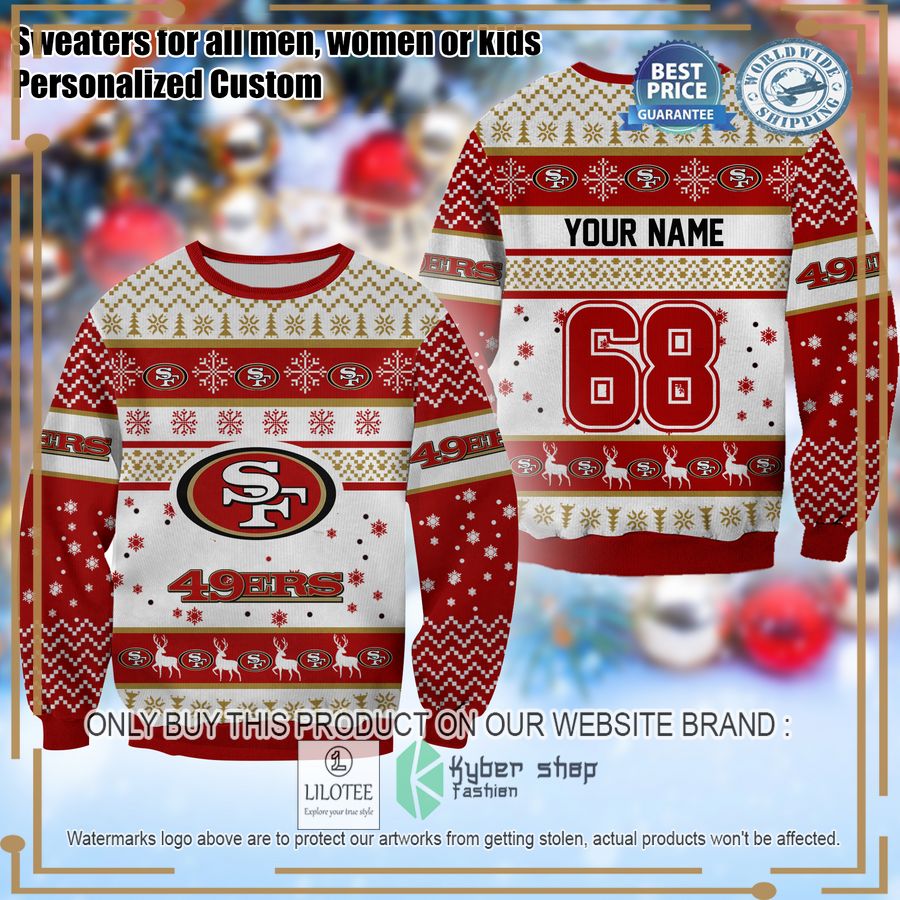 personalized san francisco 49ers christmas sweater 1 28139