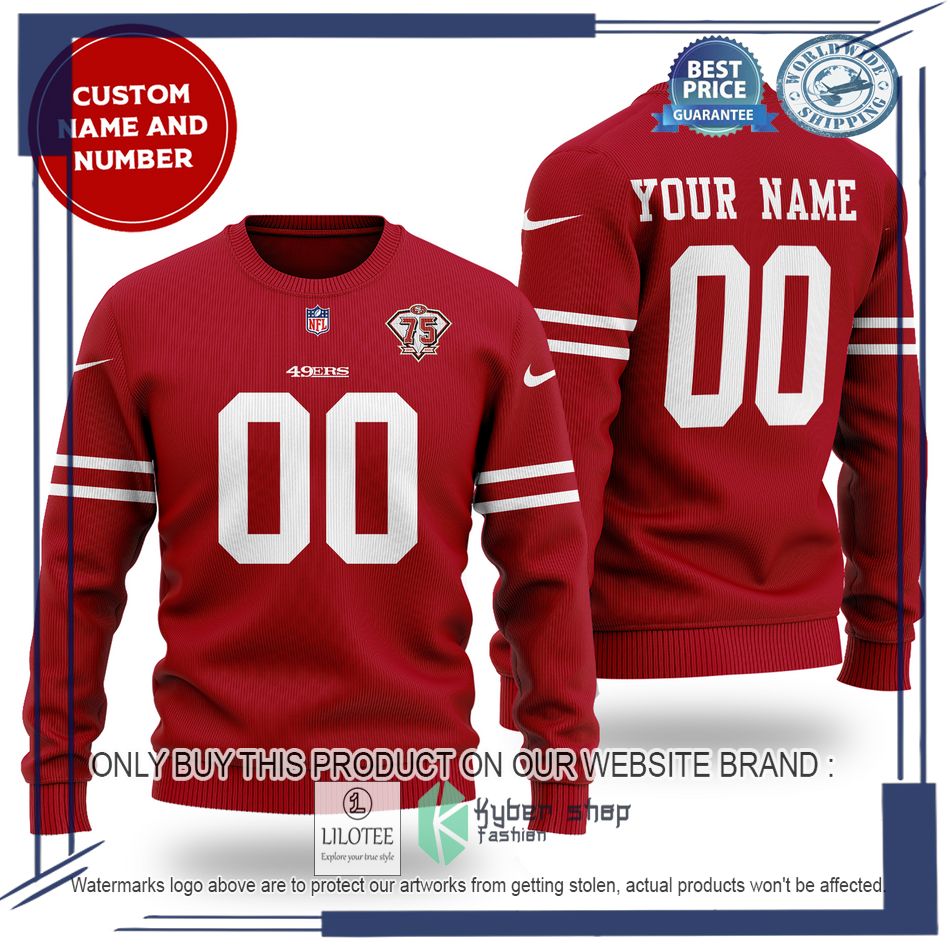 personalized san francisco 49ers nfl red wool sweater 1 33477