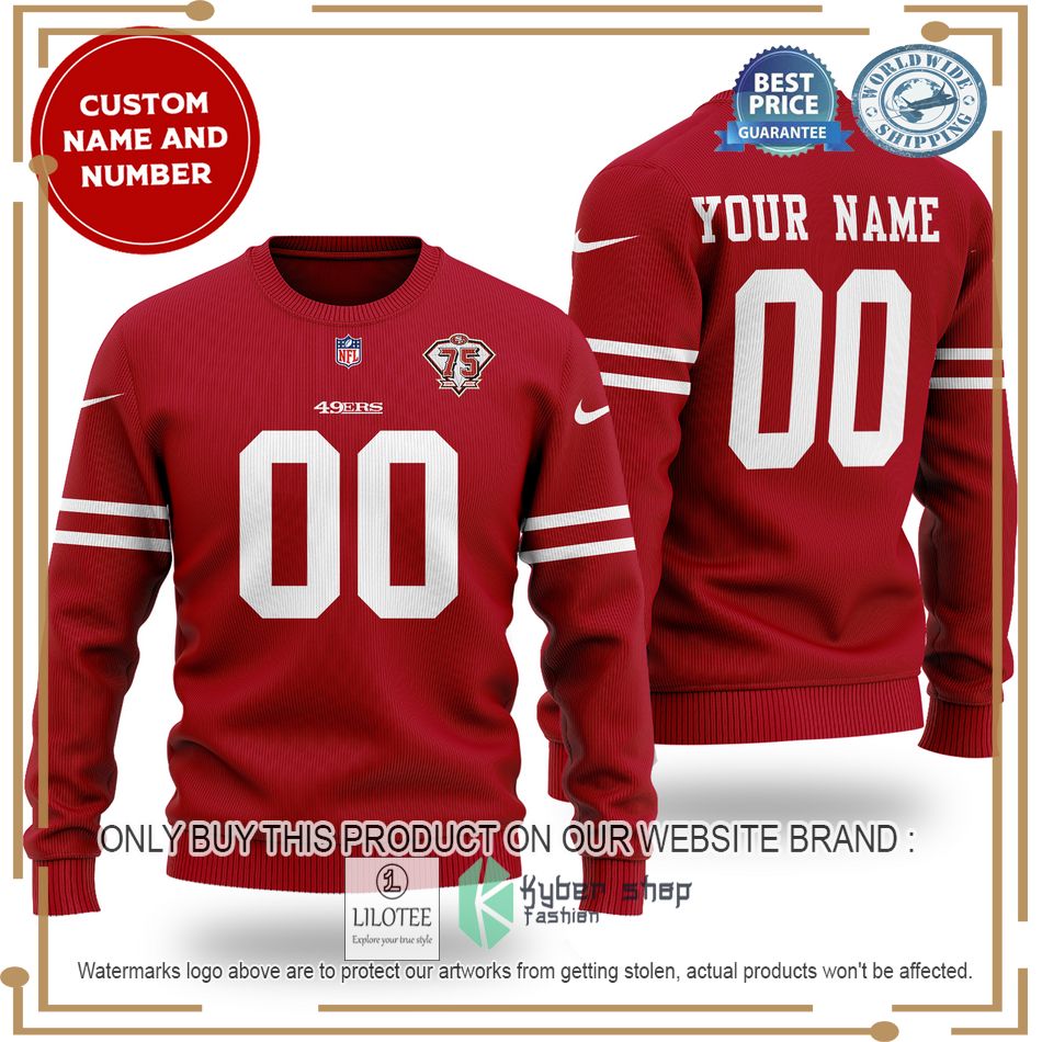 personalized san francisco 49ers nfl red wool sweater 1 97590