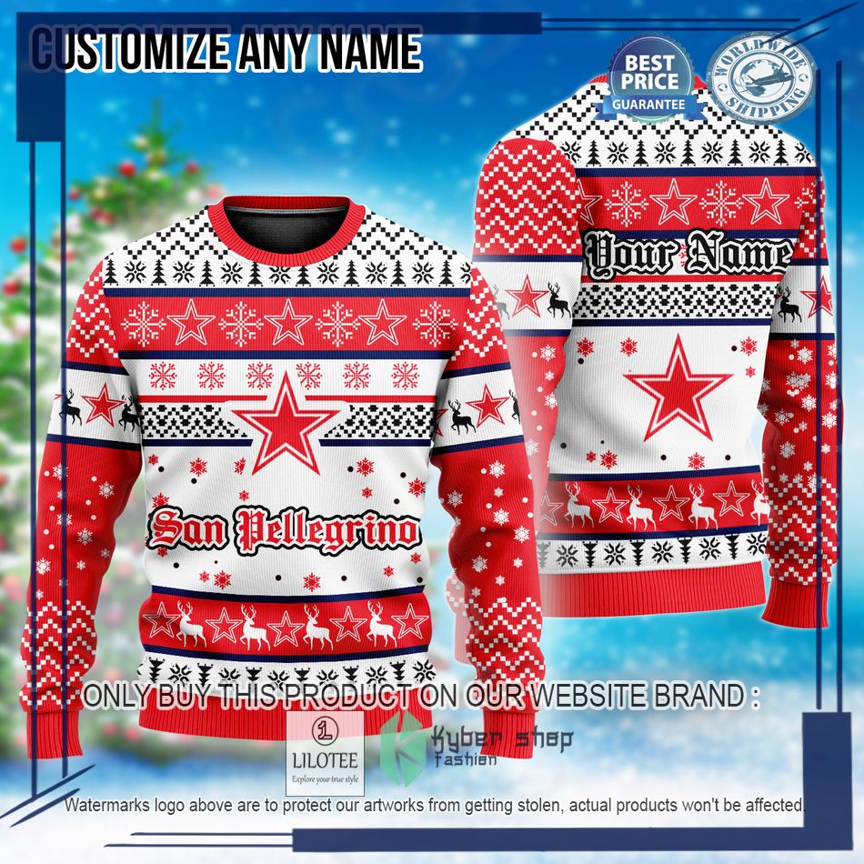 personalized san pellegrino ugly christmas sweater 1 9310