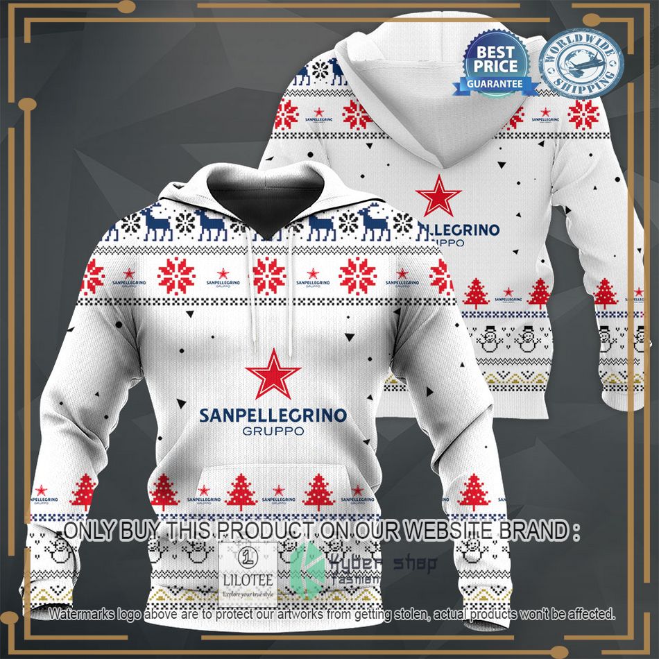 personalized san pellegrino white sweater hoodie sweater 1 64774