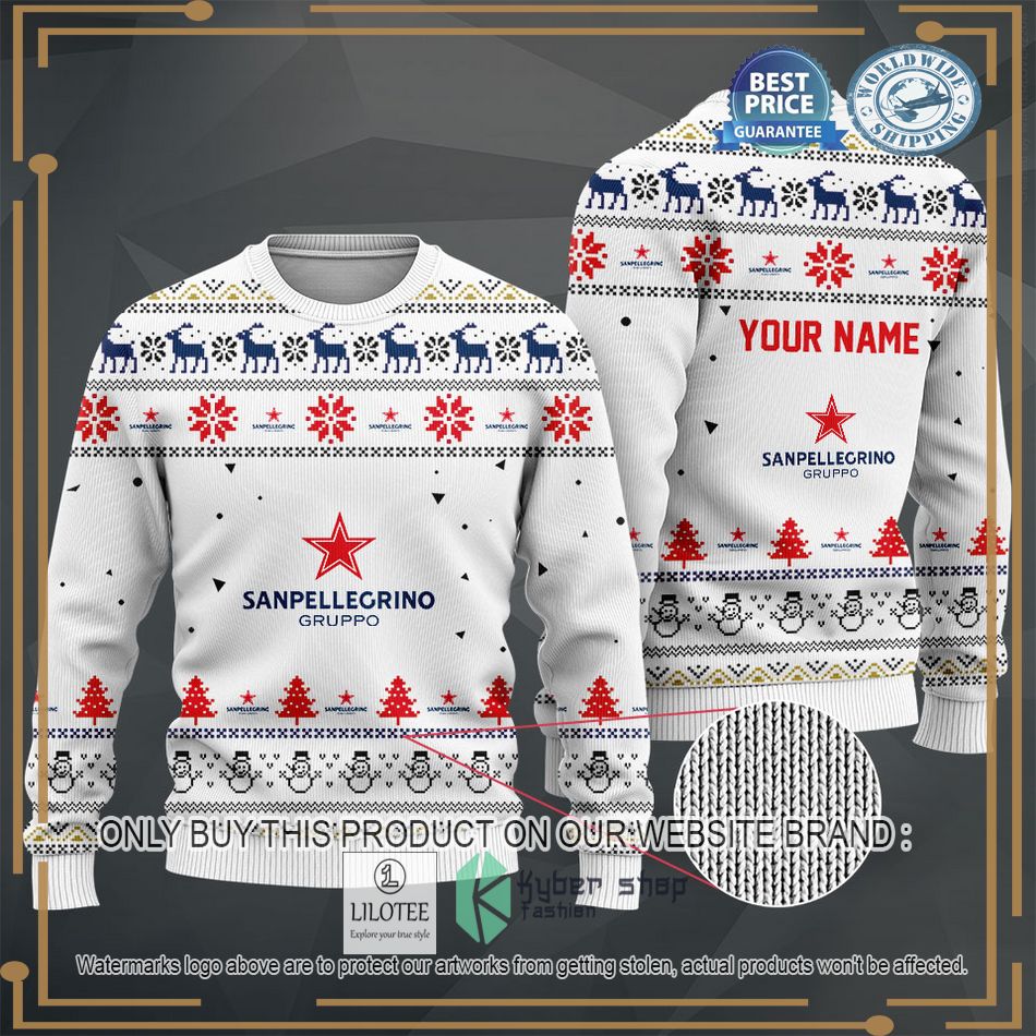 personalized san pellegrino white sweater hoodie sweater 2 52100