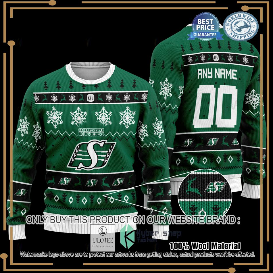 personalized saskatchewan roughriders knitted sweater 1 62585