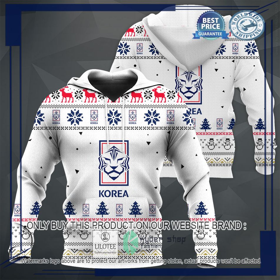 personalized south korea football team christmas sweater hoodie sweater 1 11888