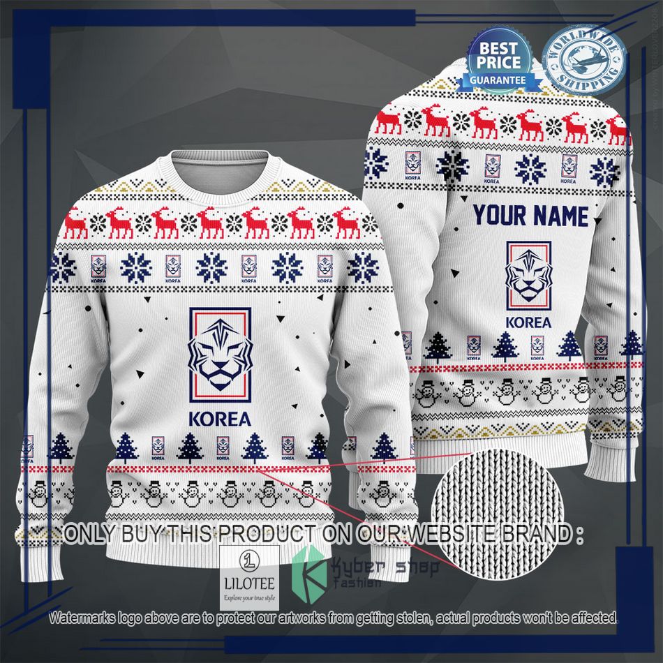 personalized south korea football team christmas sweater hoodie sweater 2 2095