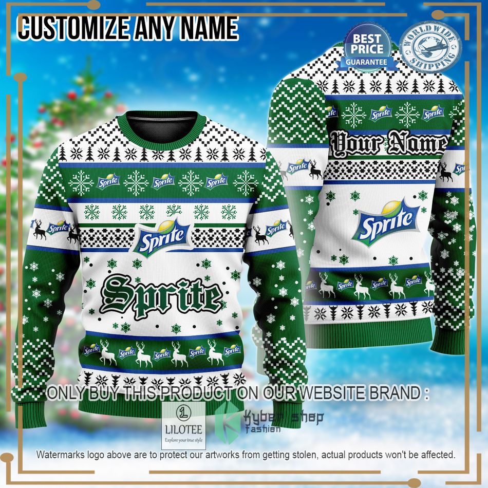 personalized sprite ugly christmas sweater 1 11865