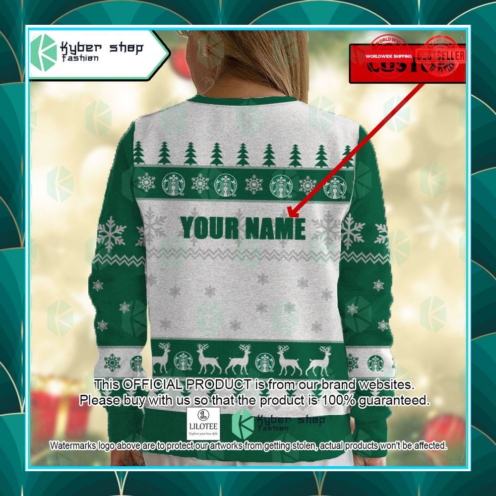 personalized starbucks christmas sweater 5 617