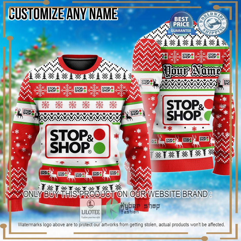 personalized stop shop custom ugly christmas sweater 1 89942