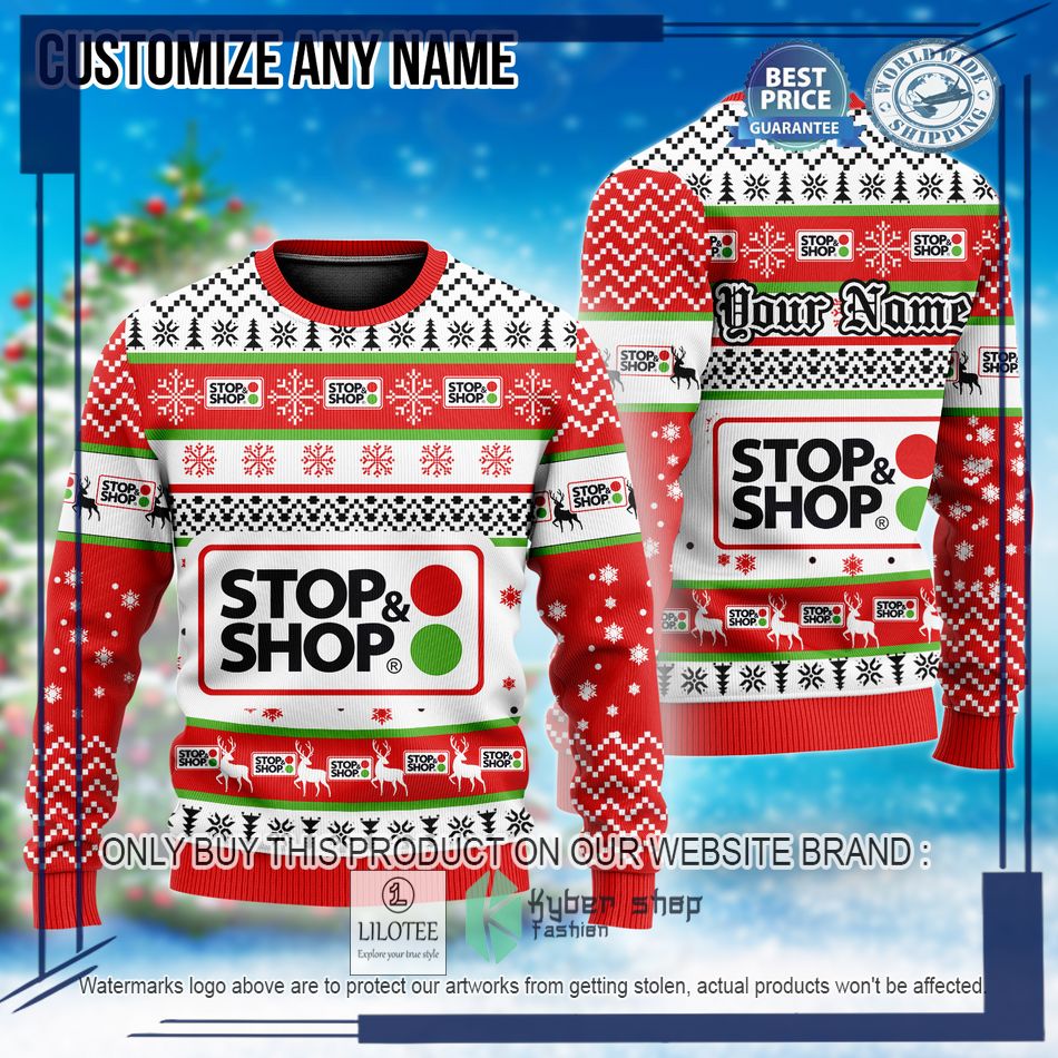 personalized stop shop custom ugly christmas sweater 1 9921