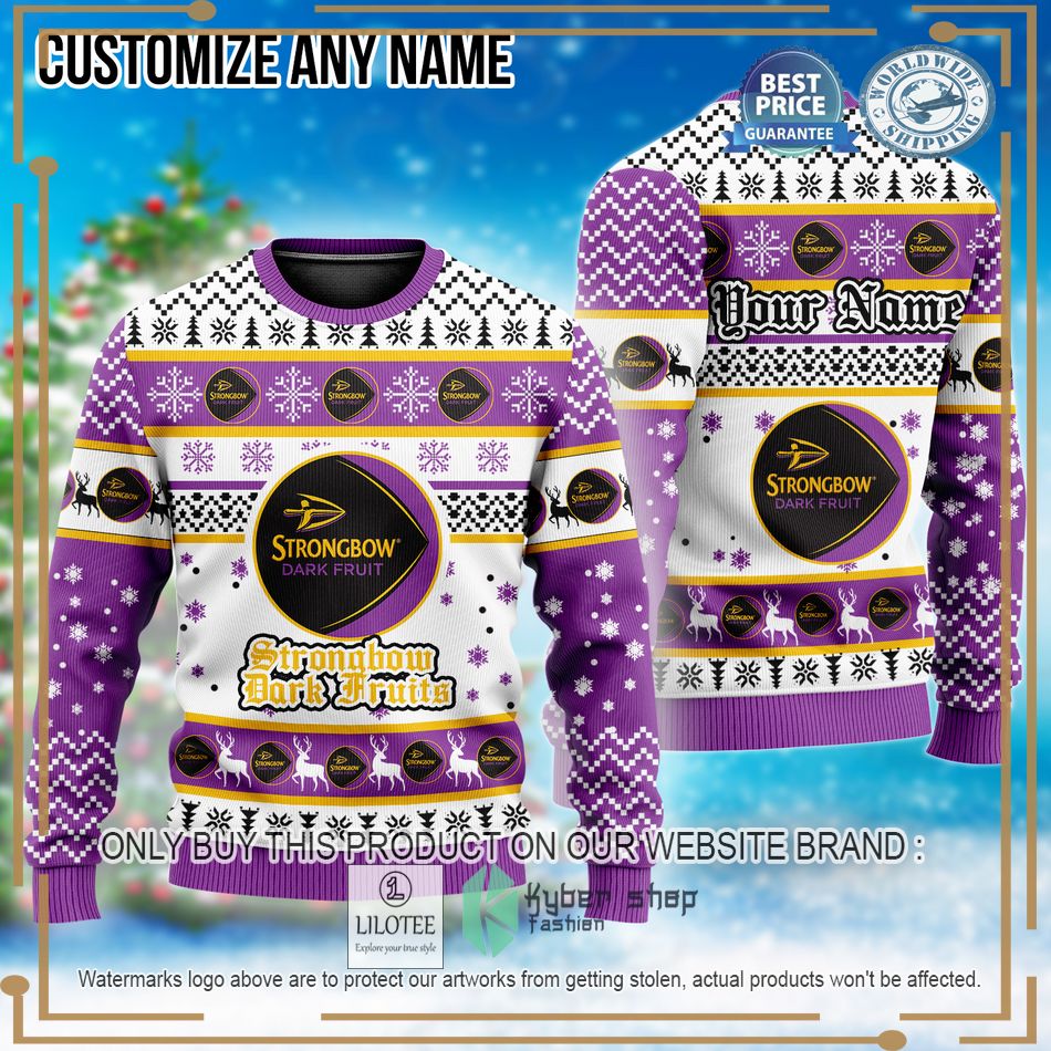 personalized strongbow dark fruits christmas sweater 1 81377