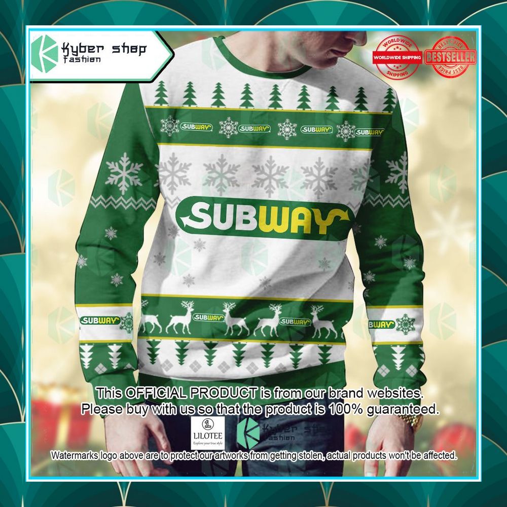 personalized subway christmas sweater 2 885