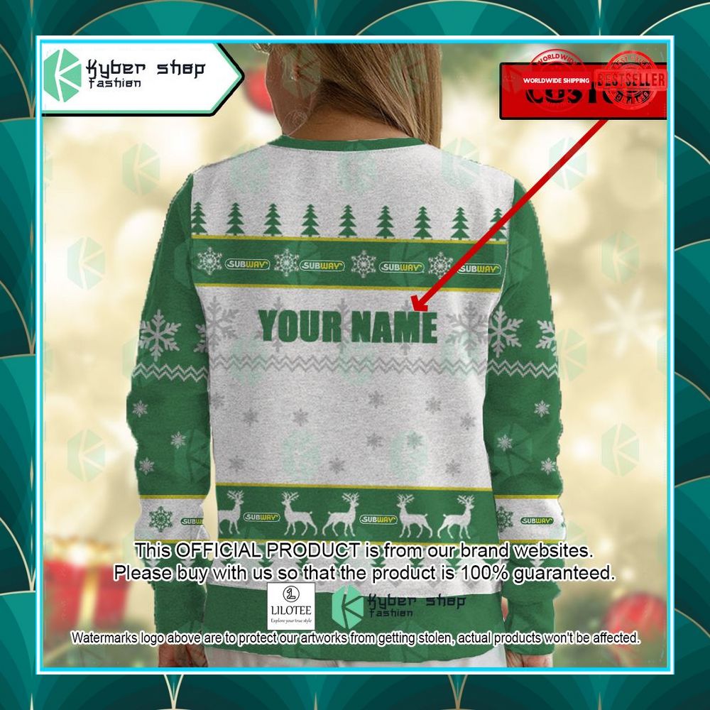 personalized subway christmas sweater 5 391