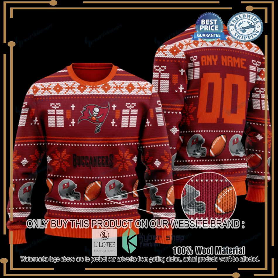 personalized tampa bay buccaneers knitted sweater 1 15734
