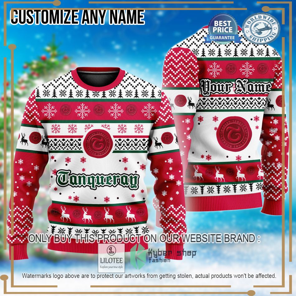 personalized tanqueray ugly christmas sweater 1 31333