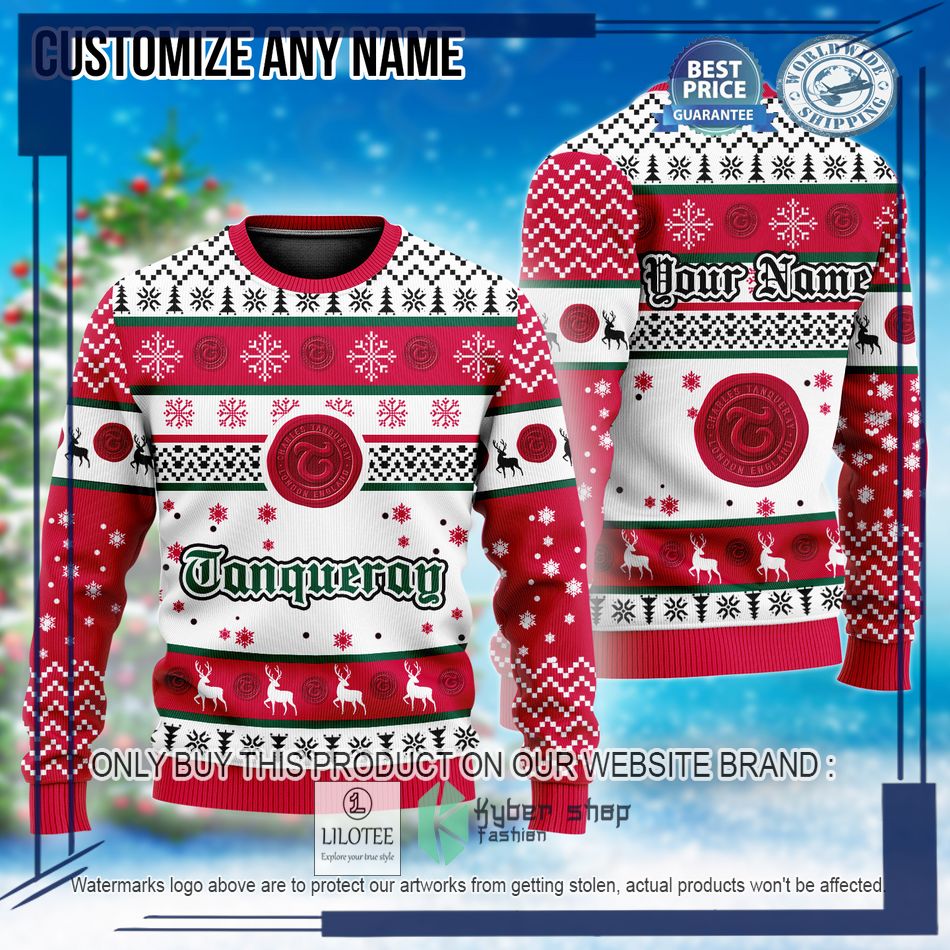 personalized tanqueray ugly christmas sweater 1 61384