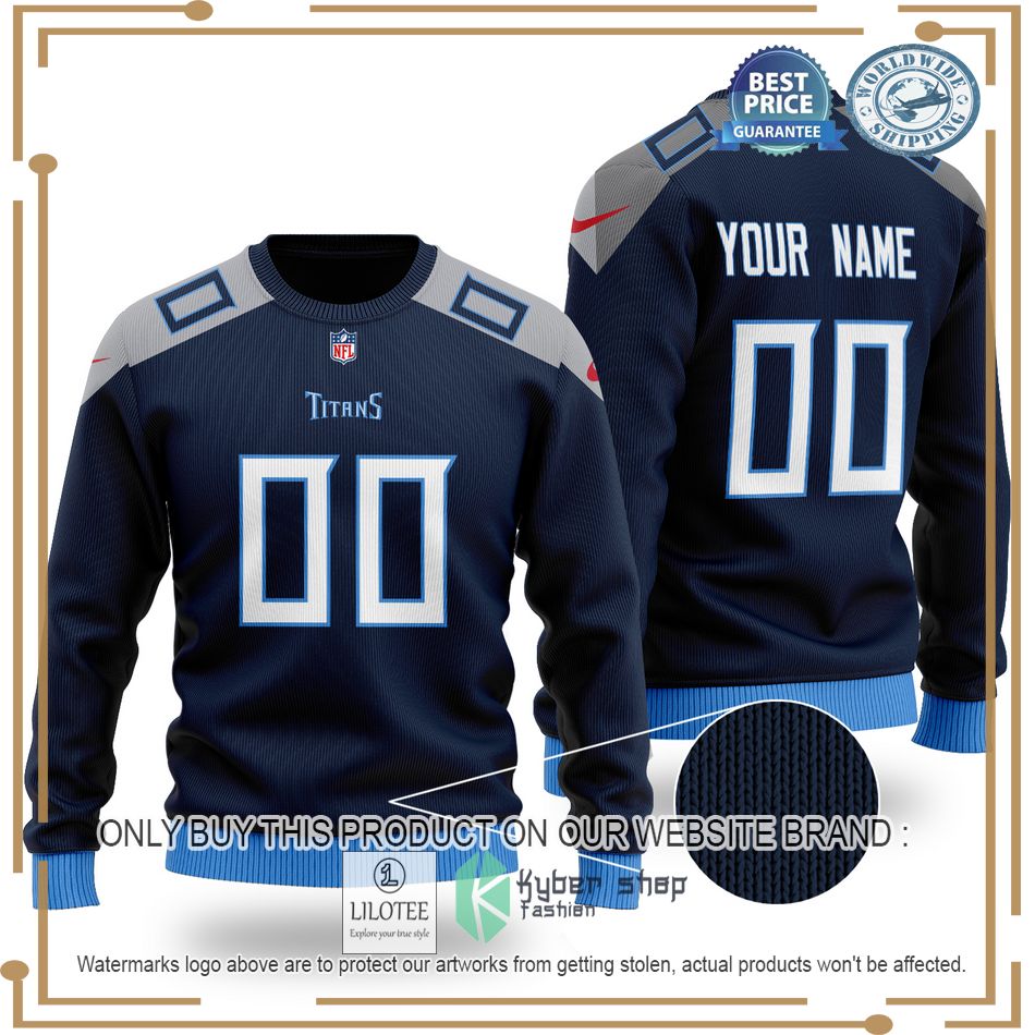 personalized tennessee titans nfl blue wool sweater 1 66383