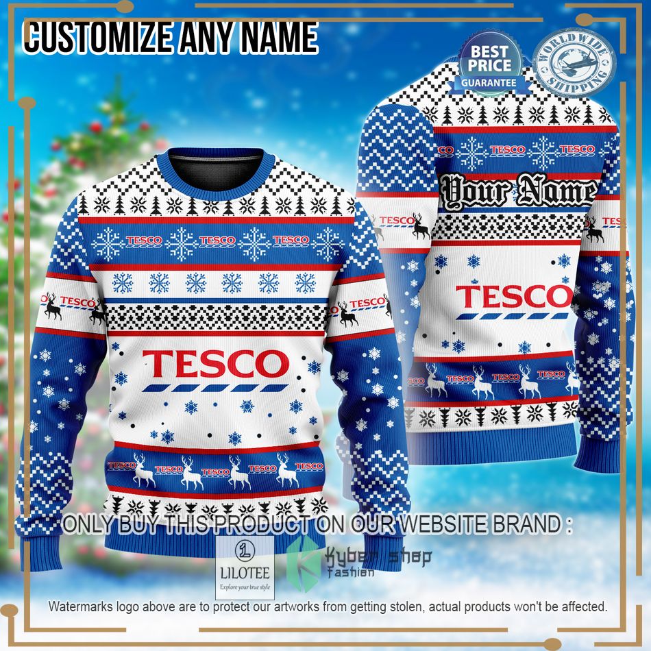 personalized tesco custom ugly christmas sweater 1 32044