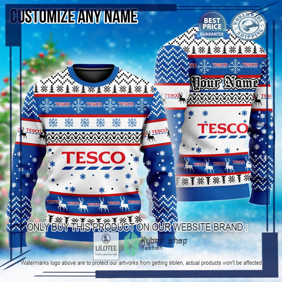 personalized tesco custom ugly christmas sweater 1 86764