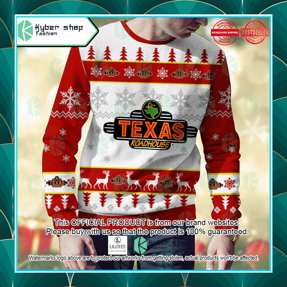 personalized texas roadhouse christmas sweater 2 876
